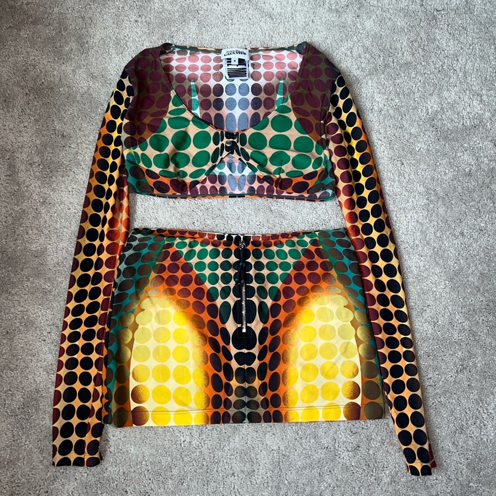 Jean Paul Gaultier Cyber skirt set
